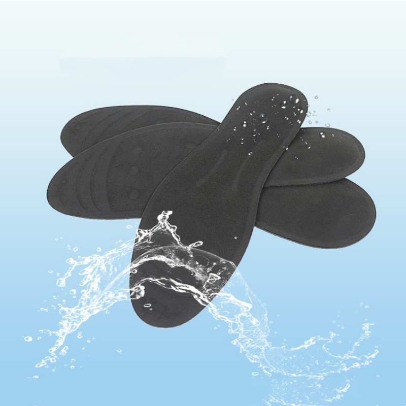 Suede Black Multi-Size Liquid Insole for All Seasons