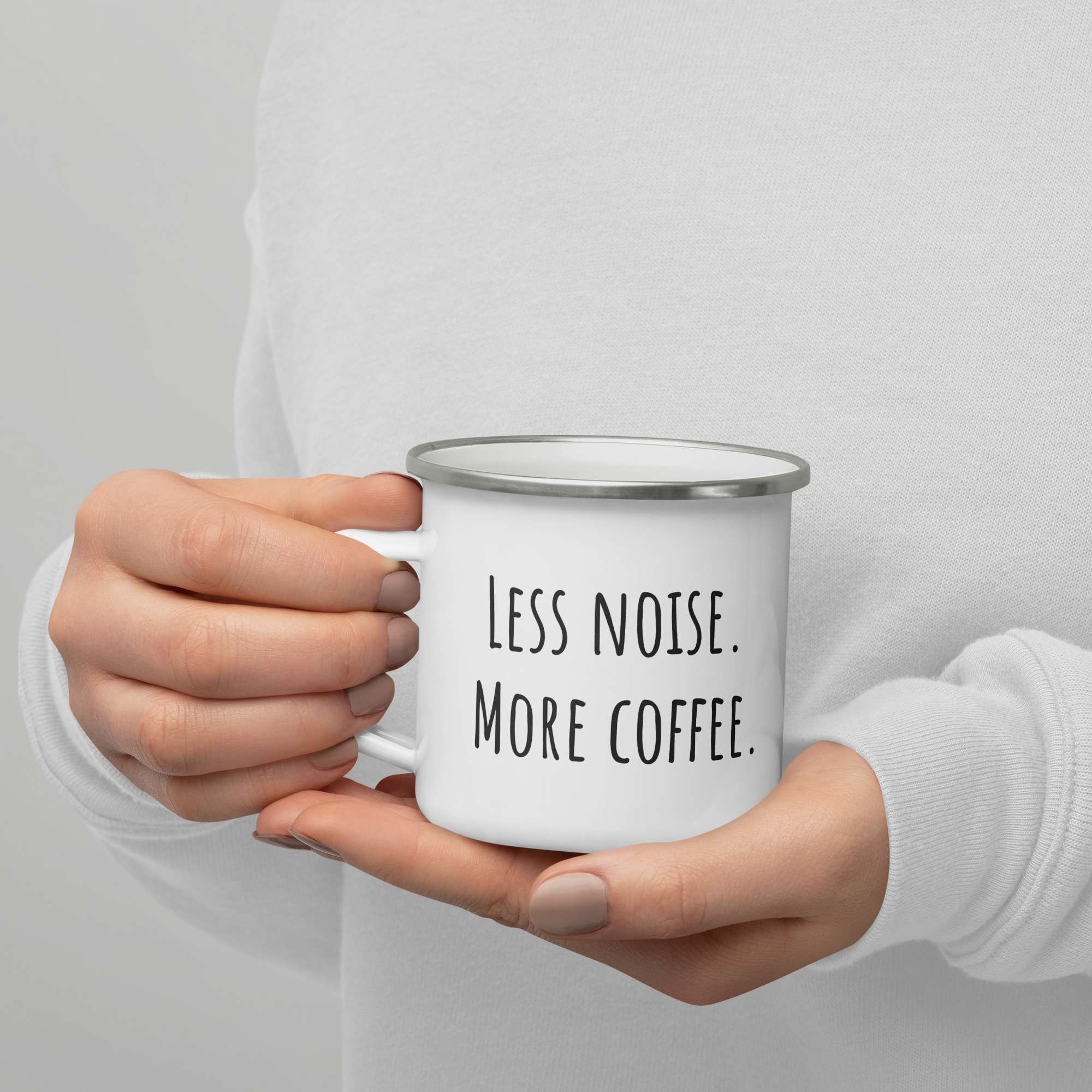 Enamel Mug – Dam Beaver Collection Less Noise. More Coffee.