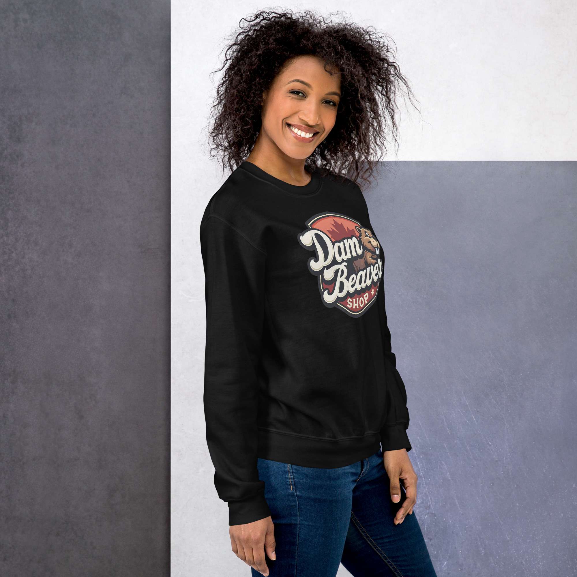 Unisex Sweatshirt – Dam Beaver Collection Unimpressed - Image 3