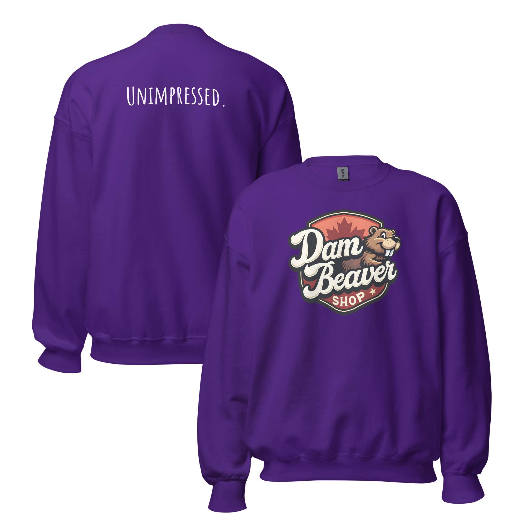 Unisex Sweatshirt – Dam Beaver Collection Unimpressed - Image 11