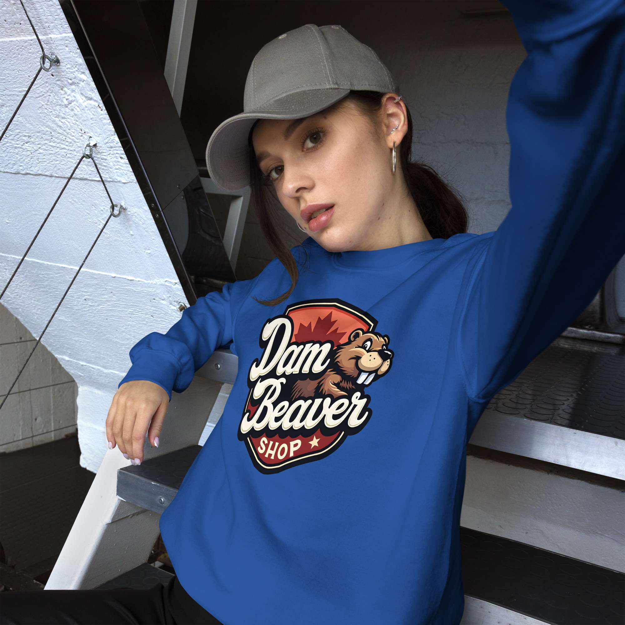 Unisex Sweatshirt – Dam Beaver Collection Unimpressed - Image 8