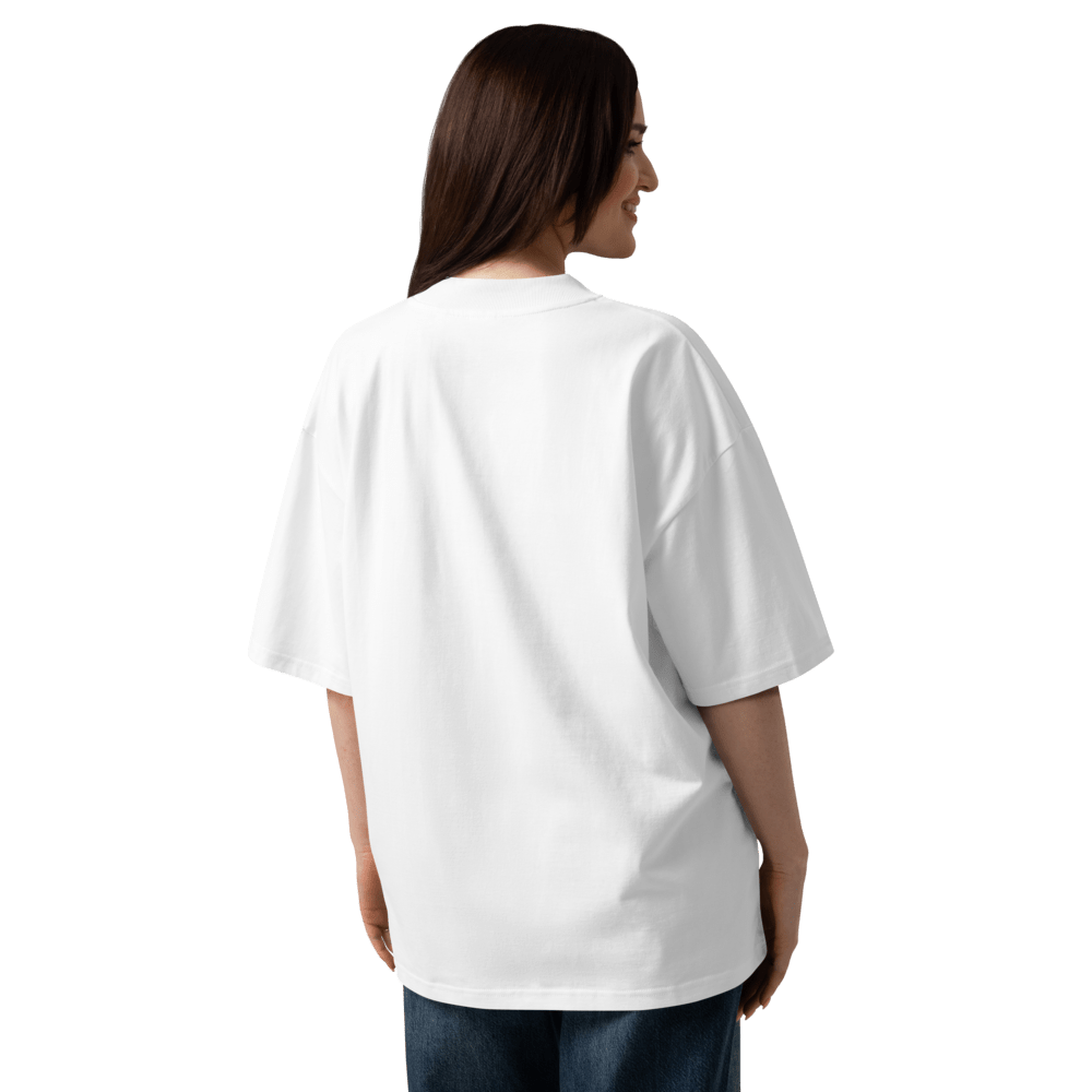 Design-Your-Own Oversized Organic High-Neck T-Shirt - Image 6