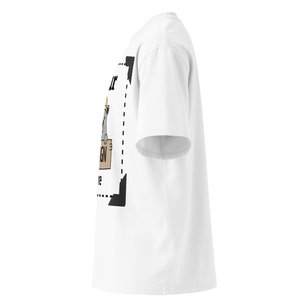 Design-Your-Own Oversized Organic High-Neck T-Shirt - Image 11