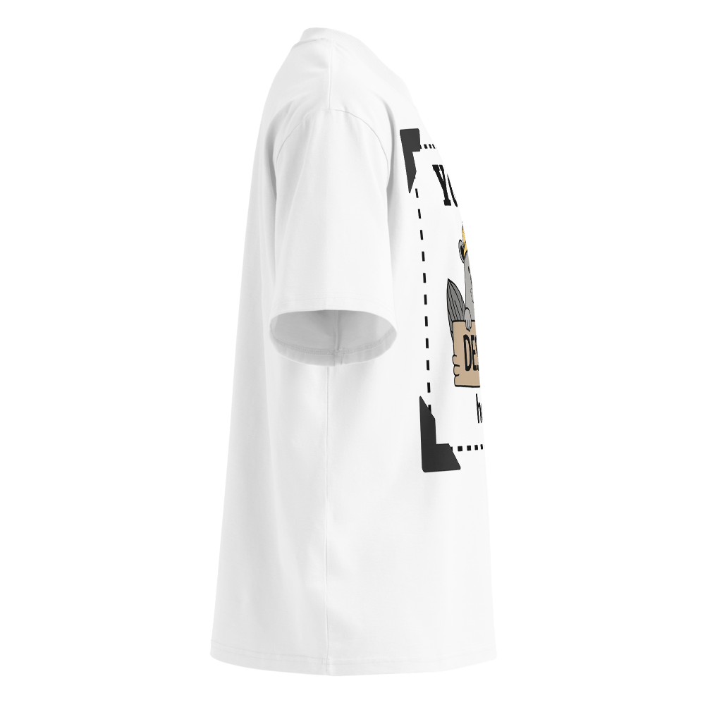 Design-Your-Own Oversized Organic High-Neck T-Shirt - Image 13