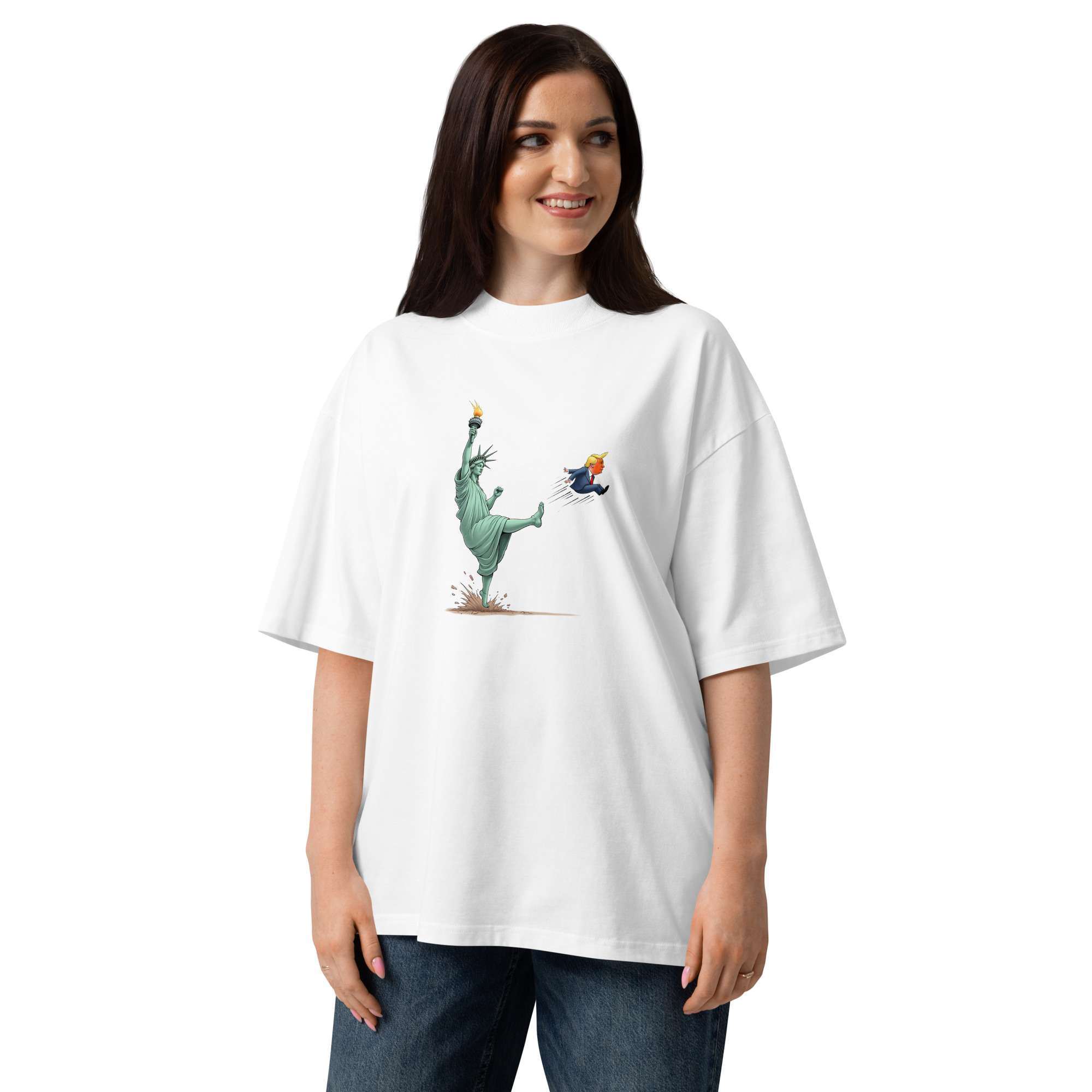 Boot Out Trump oversized high neck t-shirt - Image 7